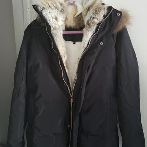 Black puffer coat